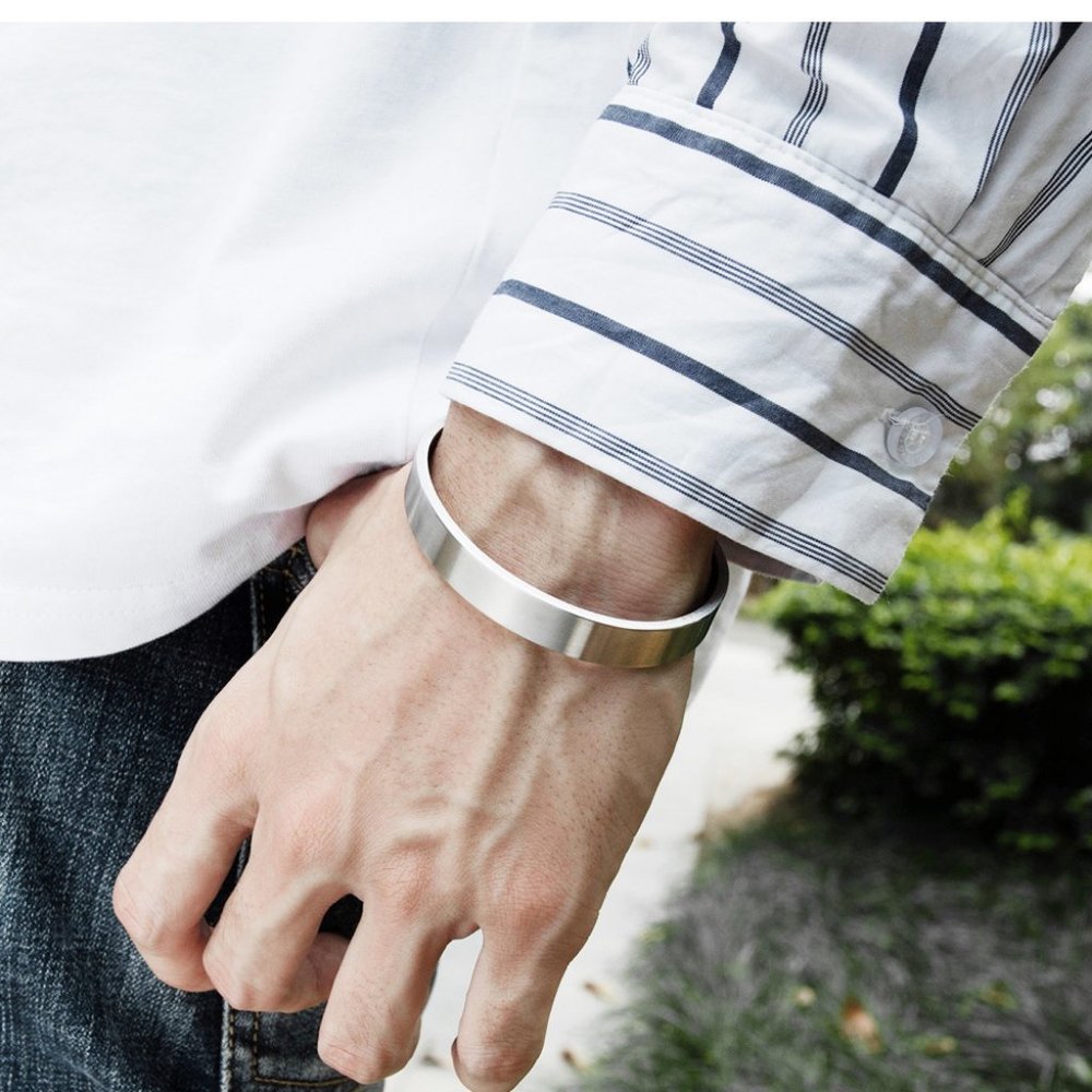 men silver bracelet - Picture 2 of 2